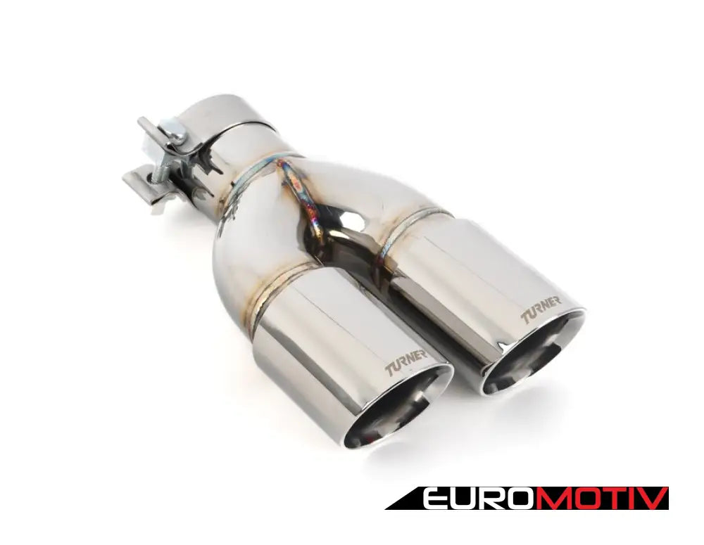 Turner Motorsport Double Wall Slash Cut Exhaust Tip - 2.5 Inlet 3.0 Od Stepped Left Mirror