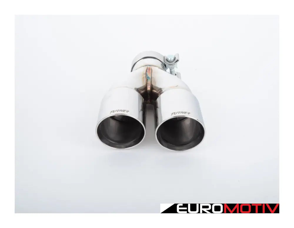 Turner Motorsport Double Wall Slash Cut Exhaust Tip - 2.5 Inlet 3.0 Od Stepped Left Mirror