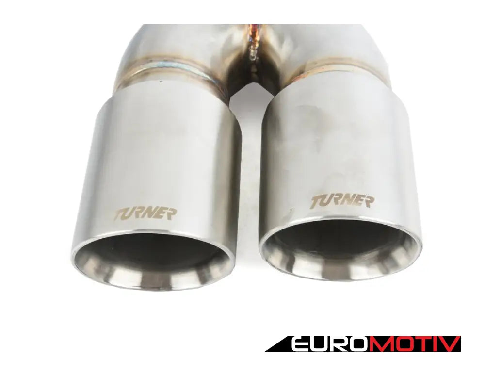 Turner Motorsport Double Wall Slash Cut Exhaust Tip - 2.5 Inlet 3.0 Od Stepped Right Brushed