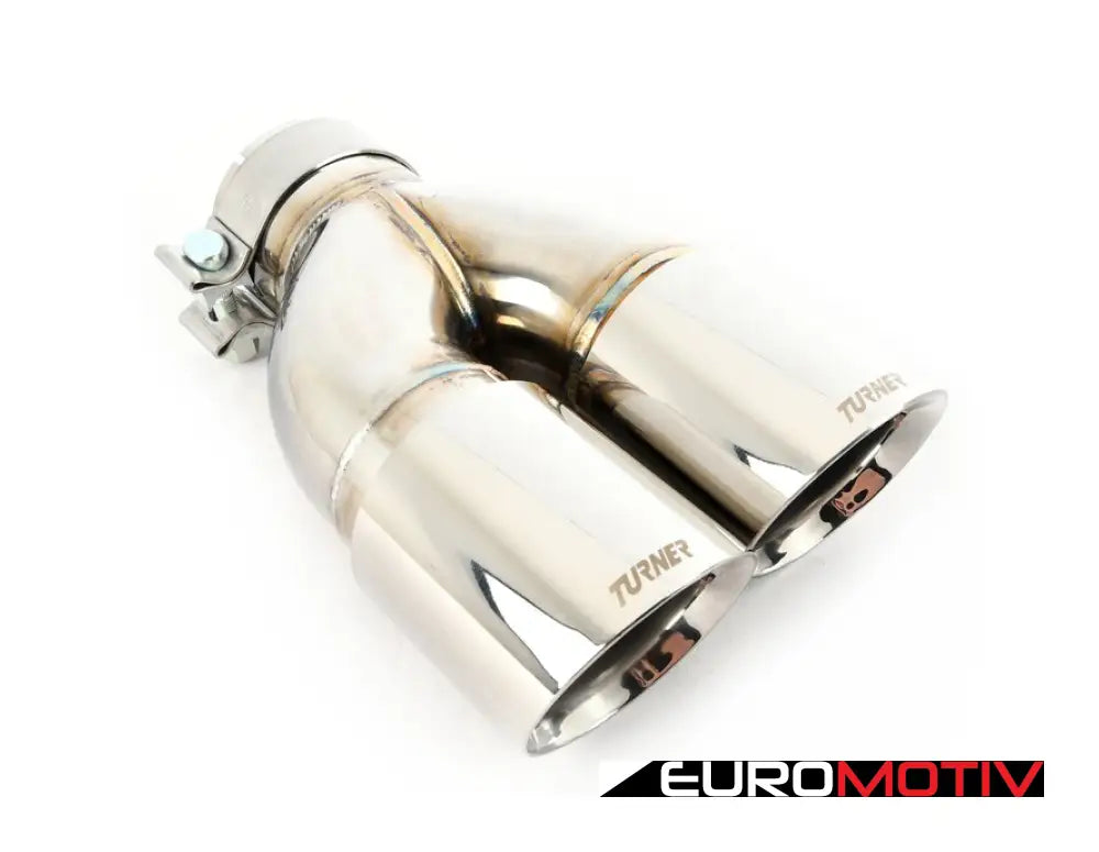 Turner Motorsport Double Wall Slash Cut Exhaust Tip - 2.5 Inlet 3.0 Od Stepped Right Mirror