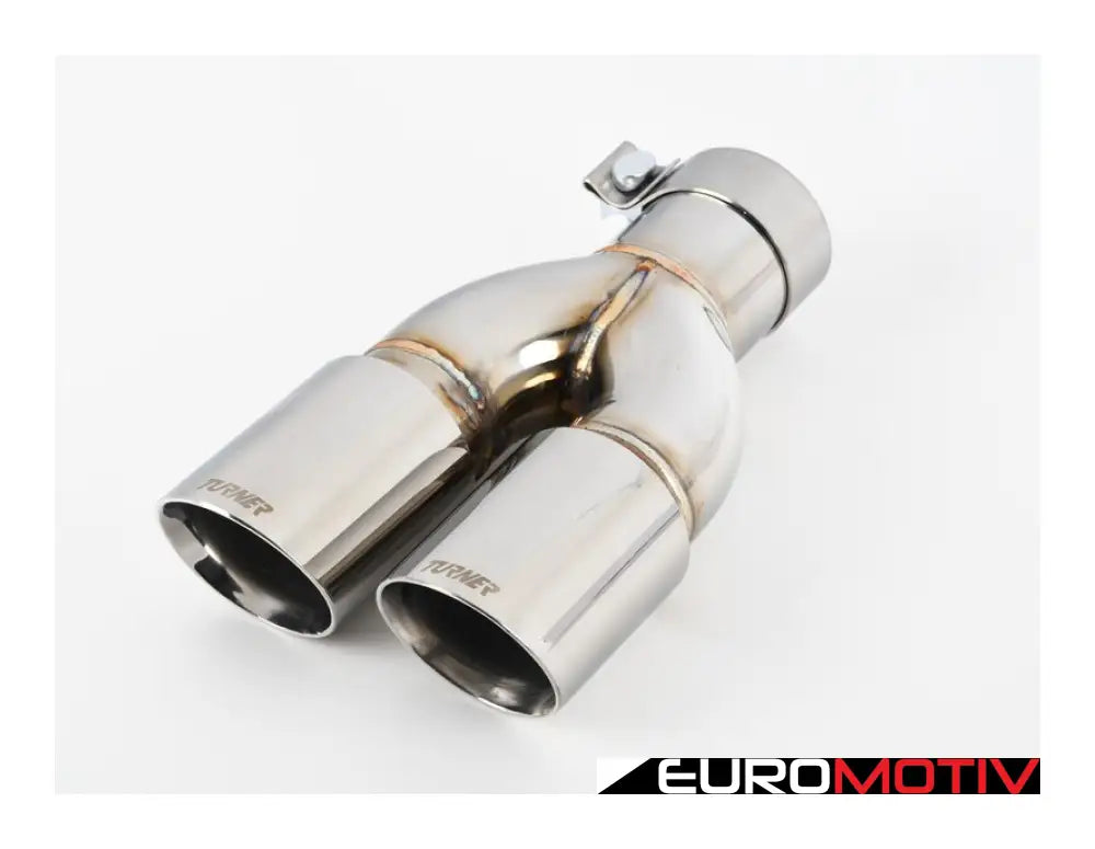 Turner Motorsport Double Wall Slash Cut Exhaust Tip - 2.5 Inlet 3.0 Od Stepped Right Mirror