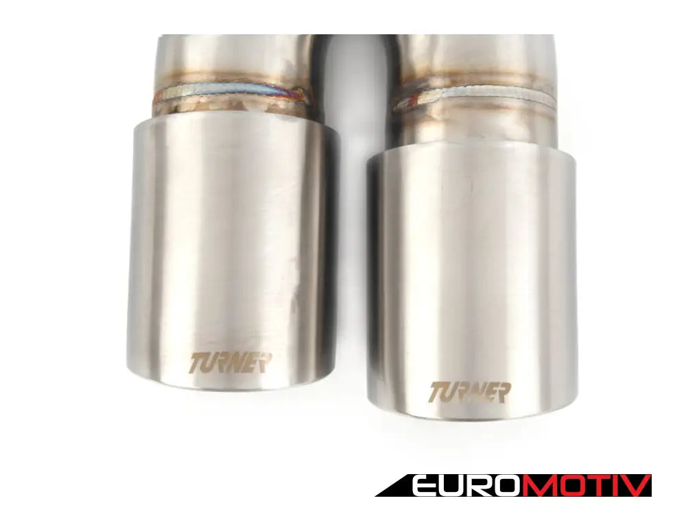 Turner Motorsport Double Wall Slash Cut Exhaust Tip - 2.75 Inlet 3.0 Od Stepped Left Brushed