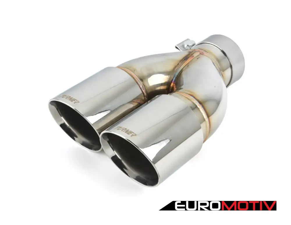 Turner Motorsport Double Wall Slash Cut Exhaust Tip - 2.75 Inlet 3.5 Od Stepped Left Mirror