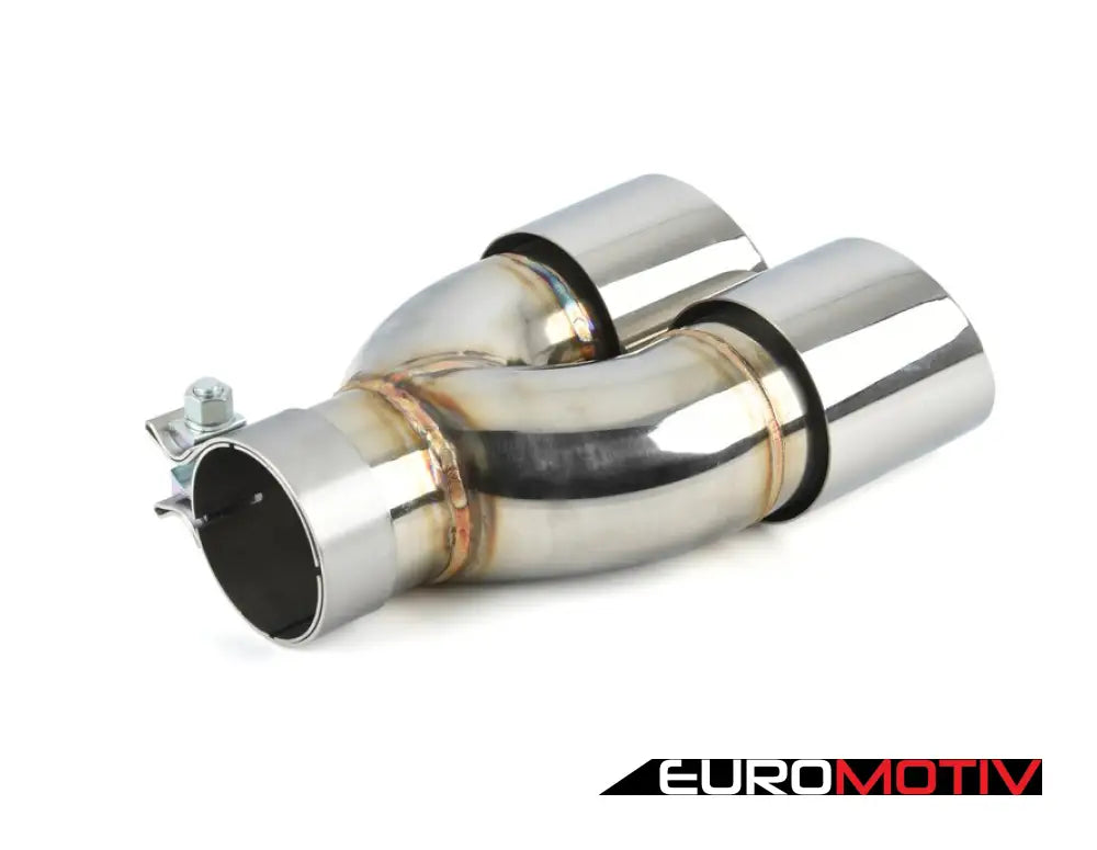 Turner Motorsport Double Wall Slash Cut Exhaust Tip - 2.75 Inlet 3.5 Od Stepped Left Mirror