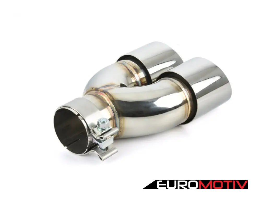 Turner Motorsport Double Wall Slash Cut Exhaust Tip - 2.75 Inlet 3.5 Od Stepped Right Mirror