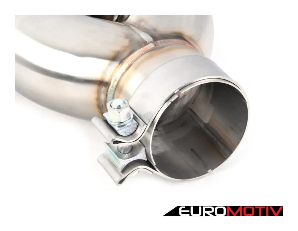 Turner Motorsport Double Wall Slash Cut Exhaust Tip - 3.0 Inlet 3.5 Od Stepped Right Brushed