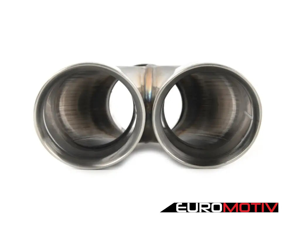 Turner Motorsport Double Wall Slash Cut Exhaust Tip - 3.0 Inlet 3.5 Od Stepped Right Brushed