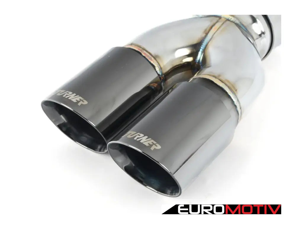 Turner Motorsport Rolled Angle Exhaust Tip - 3.0 Inlet Od Stepped Left Black Chrome