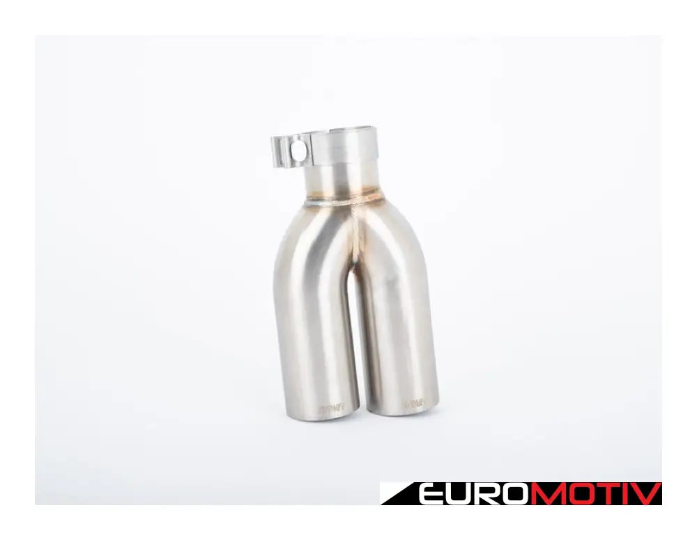 Turner Motorsport Single Wall Straight Cut Exhaust Tip - 2.5 Inlet 3.0 Od Stepped Left Brushed