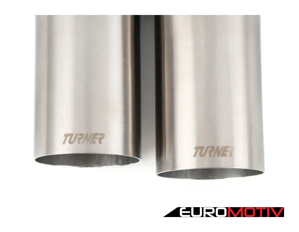 Turner Motorsport Single Wall Straight Cut Exhaust Tip - 2.5 Inlet 3.0 Od Stepped Left Brushed