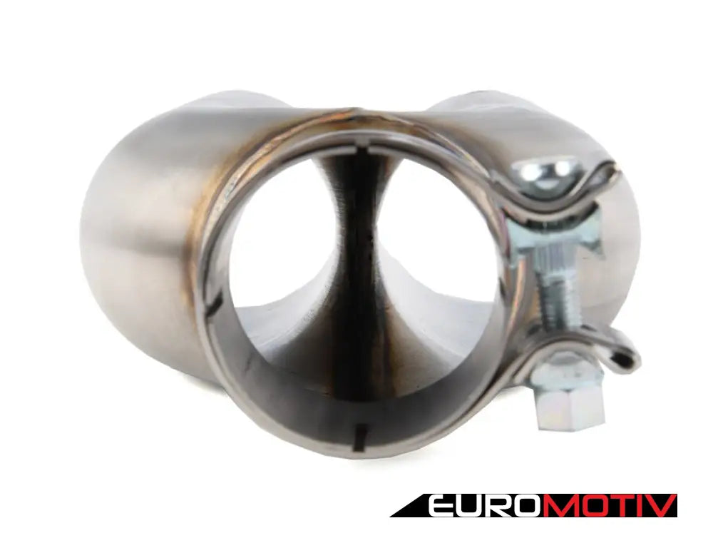 Turner Motorsport Single Wall Straight Cut Exhaust Tip - 2.5 Inlet 3.0 Od Stepped Left Brushed