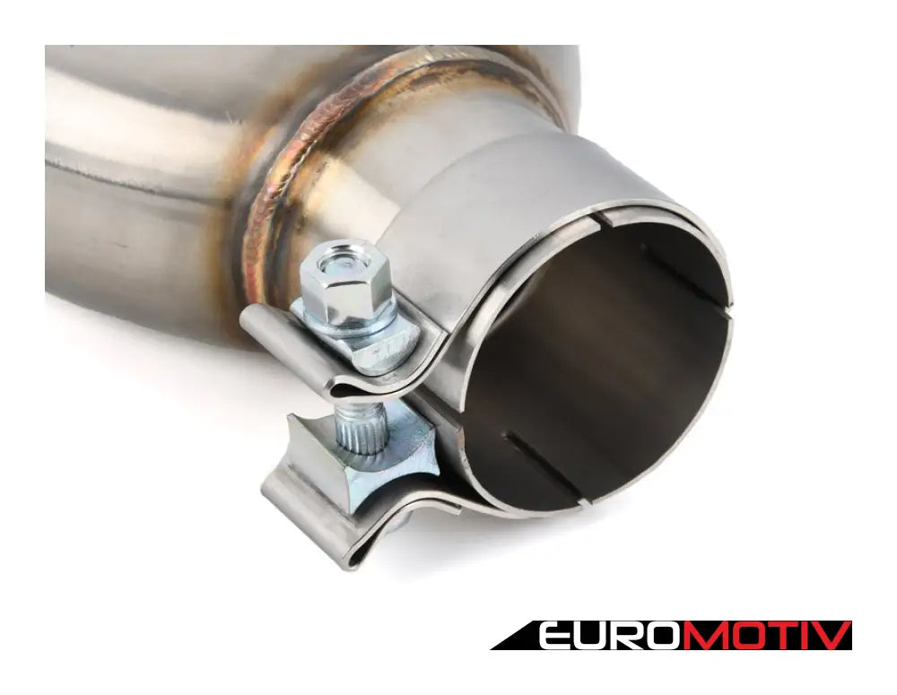 Turner Motorsport Single Wall Straight Cut Exhaust Tip - 2.5 Inlet 3.0 Od Stepped Left Brushed