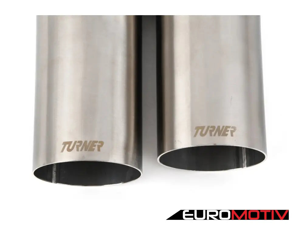 Turner Motorsport Single Wall Straight Cut Exhaust Tip - 2.5 Inlet 3.0 Od Stepped Right Brushed