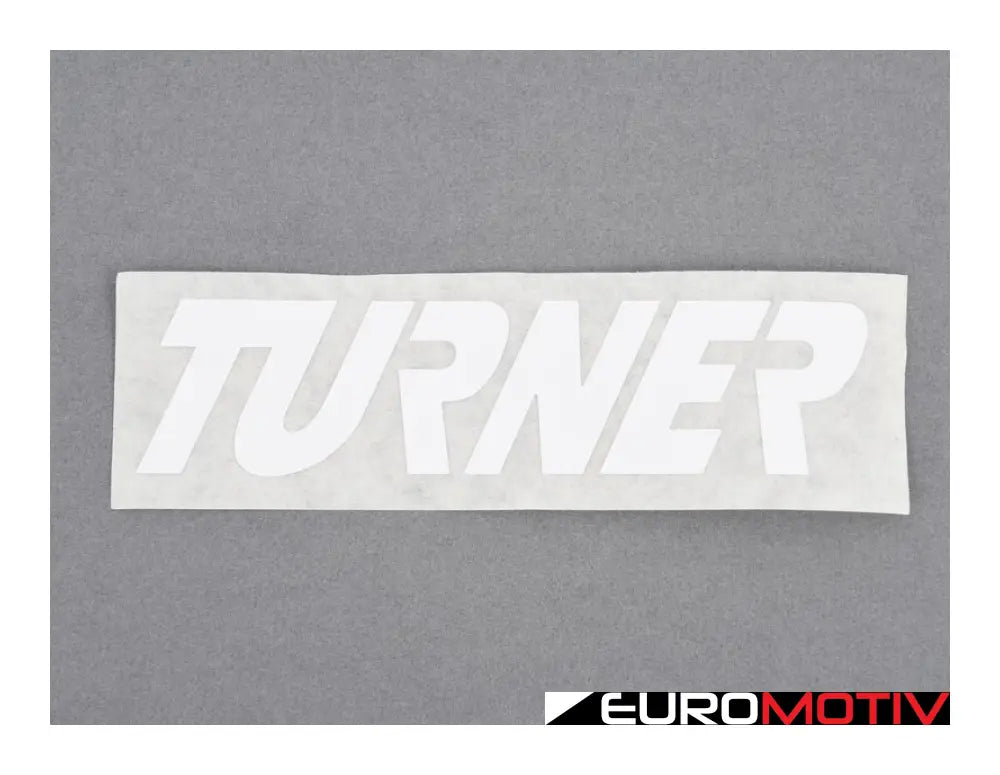 Turner Motorsport Sticker(White) - 1.48’ X 6.0’