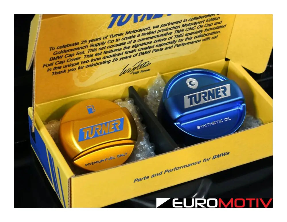 Turner X Goldenwrench Motorsport Edition Cap Set - Blue & Gold F Chassis