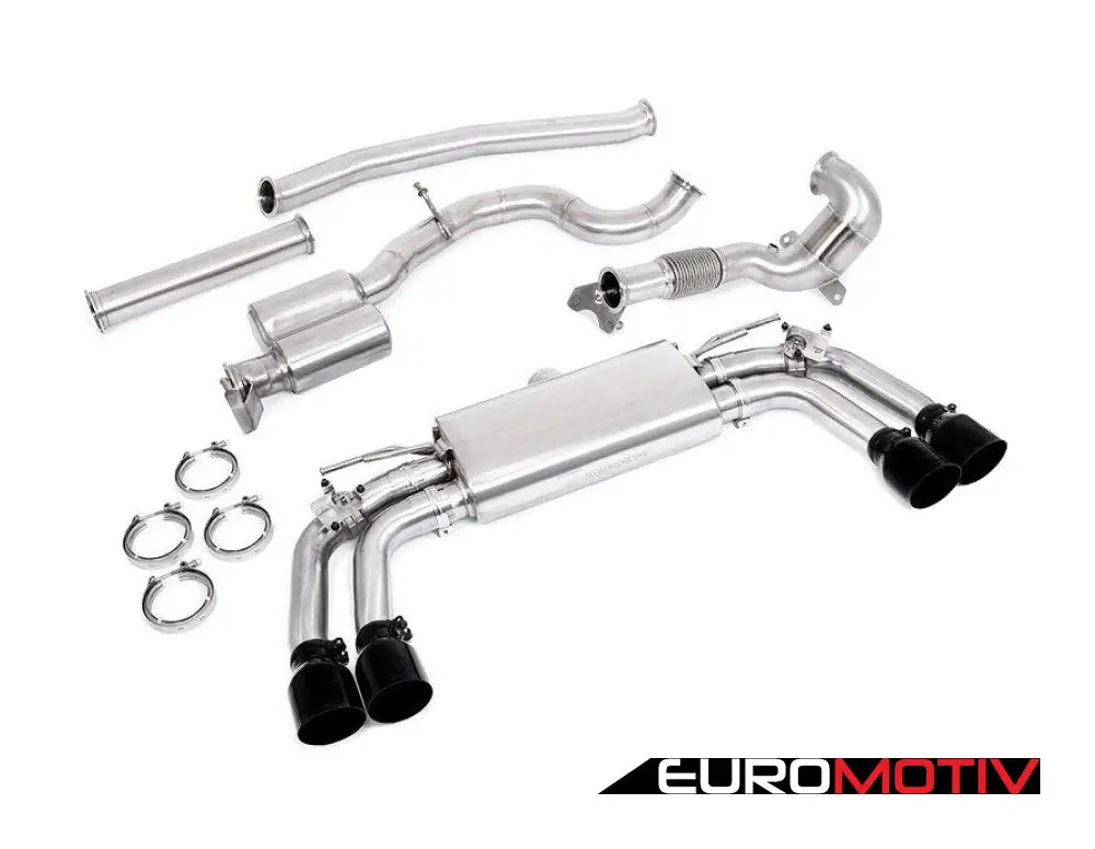 Unitronic 8V/8V.2 S3 Turbo-Back Exhaust System - Black Tips