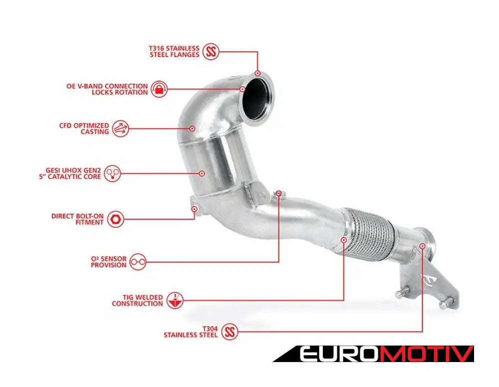 Unitronic Performance Downpipe 1.8Tsi Mqb Ea888.3 Awd