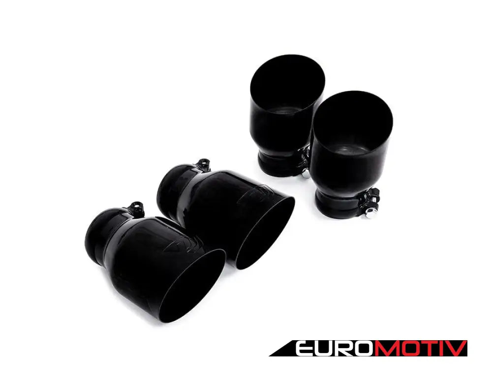 Unitronic Round Black Tips - Mk7/7.5 Golf R & S3 Set Of Four