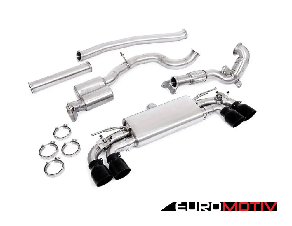 Unitronic Turbo-Back Exhaust System - Round Black Tips