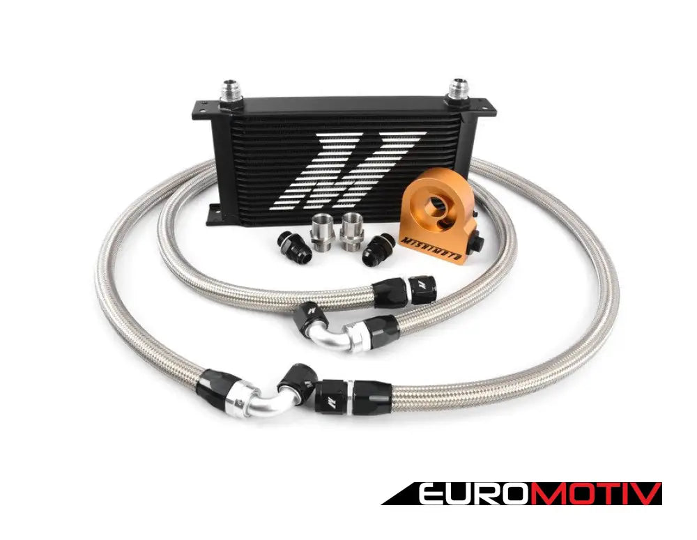 Universal Oil Cooler - 19 Row With Thermostat Black