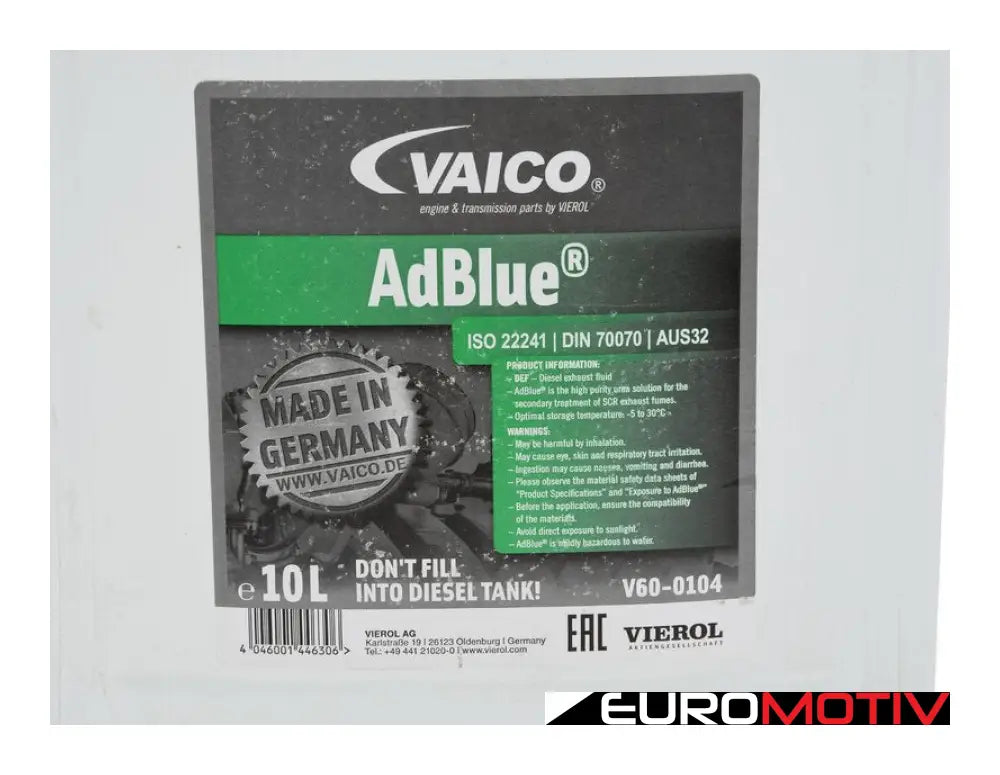 Vaico Diesel Exhaust Fluid 2.6 Gallons / 10 Liters