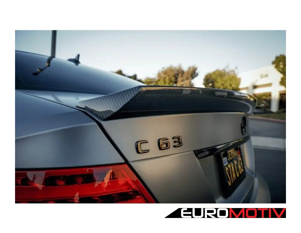 W204 2D Coupe High Kick Carbon Fiber Trunk Spoiler