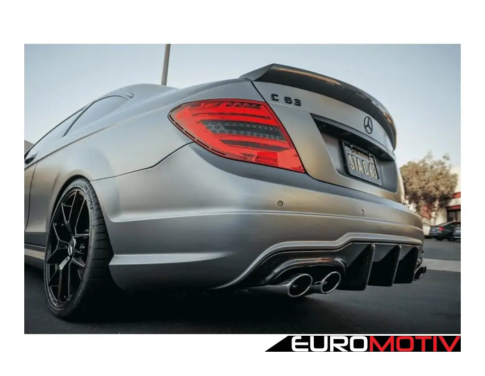 W204 2D Coupe High Kick Carbon Fiber Trunk Spoiler