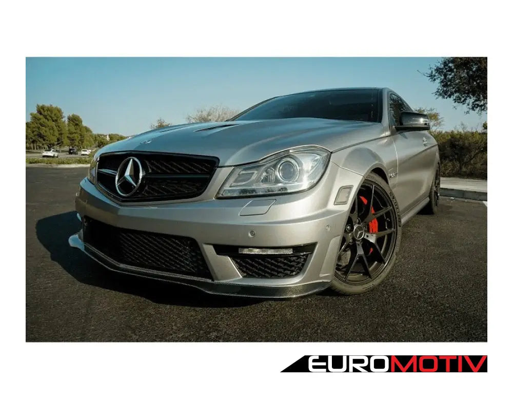 W204 Facelift C63 Black Series Designed Carbon Fiber Front Lip