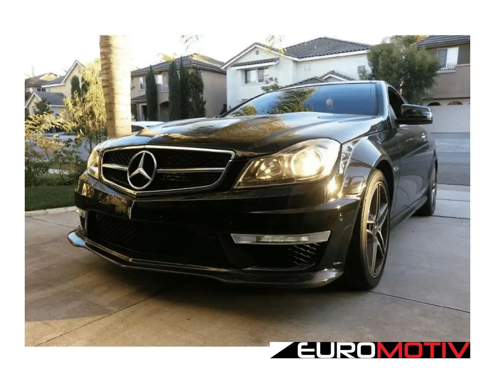 W204 Facelift C63 Black Series Designed Carbon Fiber Front Lip