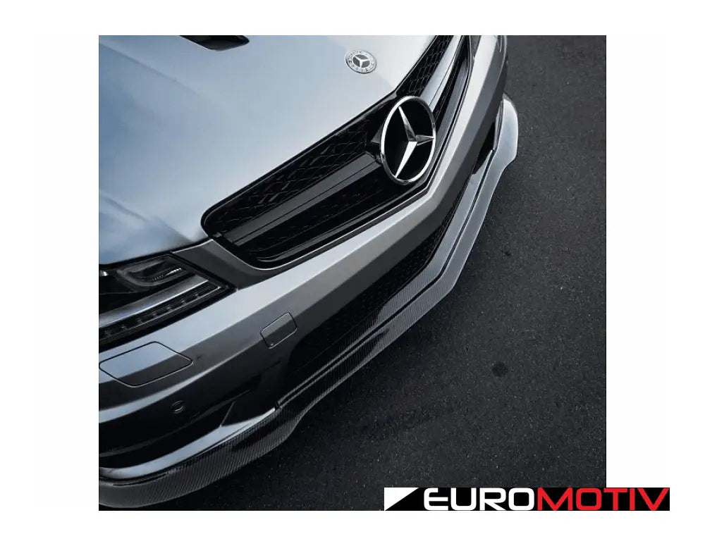 W204 Facelift C63 Black Series Designed Carbon Fiber Front Lip