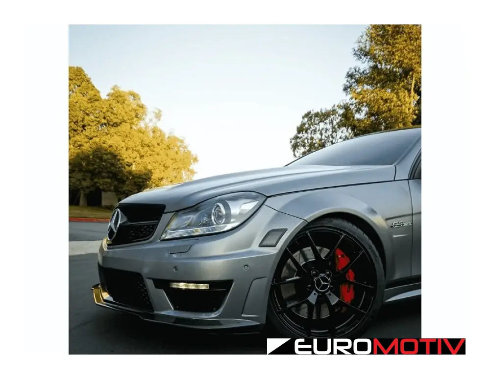 W204 Facelift C63 Black Series Designed Carbon Fiber Front Lip