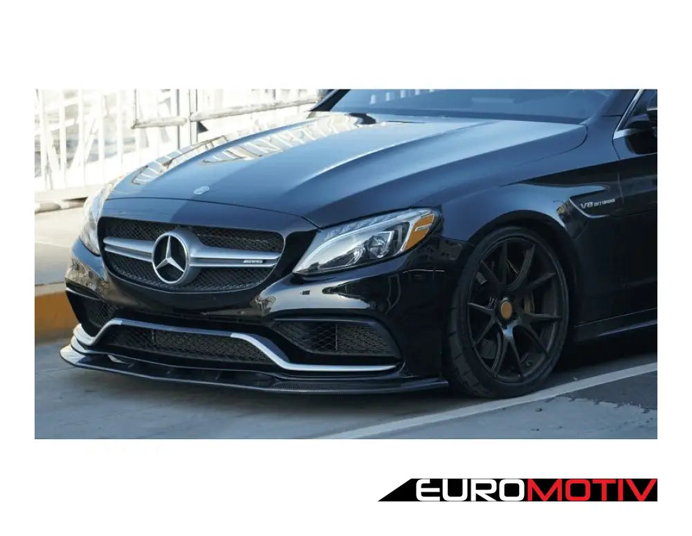 W205 C63 Preface Sedan Carbon Fiber Front Lip