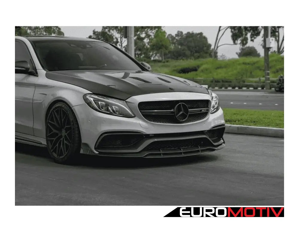 W205 C63 Preface Sedan Carbon Fiber Front Lip