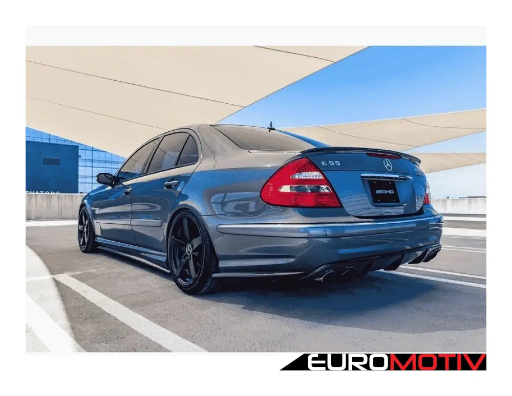 W211 3 Fin Carbon Fiber Rear Bumper Diffuser