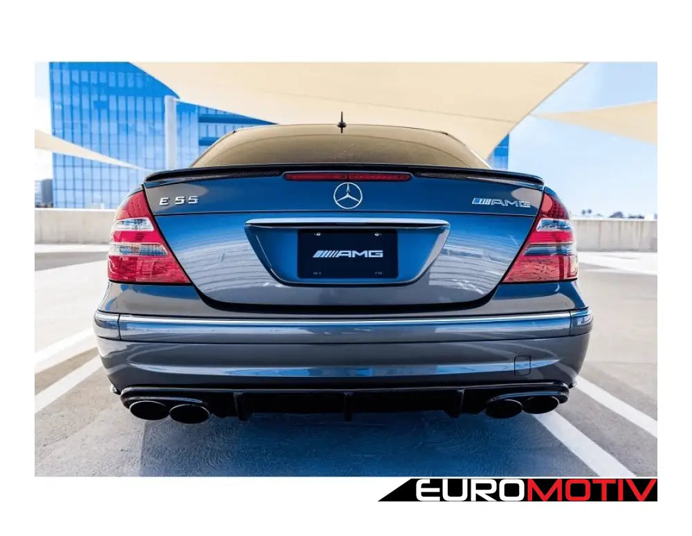 W211 Oem Design Carbon Fiber Trunk Spoiler