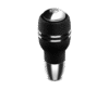 Momo Automatico Shift Knob - Black Leather, Chrome Insert