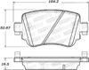 StopTech 14-19 Volkswagen GTI Rear Street Brake Pads w/Shims
