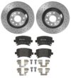 Audi VW Brakes Kit – Pads and Rotors Rear (310mm) (Xtra) (Low-Met) 8E0698451J – Brembo 1564434KIT