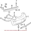 VW Bumper Cover Support Rail – Rear Passenger Side 1C0807712N