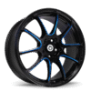 Konig Illusion 18x8 5x114.3 ET45 Black/Ball Cut Blue