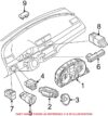 VW Hazard Warning Switch 3C8953509 – Genuine VW/Audi
