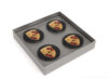 Center Cap Set - Black with Colored Crests