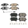 Audi Disc Brake Pad Set Kit – Front and Rear (Ceramic) (EURO) 8K0698451G – Akebono Euro Ultra-Premium 4096950KIT