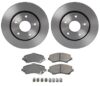 VW Disc Brake Pad and Rotor Kit – Front (302mm) (Ceramic) (ProACT) 7B0698151F – Akebono PROACT Ultra-Premium 4114902KIT