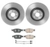 Audi Disc Brake Pad and Rotor Kit – Front (356mm) (Ceramic) (EURO) 4H0698151D – Akebono Euro Ultra-Premium 4115235KIT