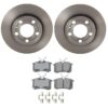 Audi Disc Brake Pad and Rotor Kit – Rear (239mm) (Ceramic) (EURO) 8E0698451L – Akebono Euro Ultra-Premium 4118894KIT