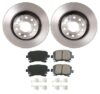 Audi VW Disc Brake Pad and Rotor Kit – Rear (282mm) (Ceramic) (EURO) 8E0698451J – Akebono Euro Ultra-Premium 4119643KIT
