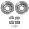 Audi Disc Brake Pad and Rotor Kit – Rear (245mm) (Xtra) (Ceramic) (EURO) 8E0698451L – Akebono Euro Ultra-Premium 4122317KIT