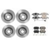 Audi Disc Brake Pad and Rotor Kit – Front and Rear (345mm/330mm) (Ceramic) (EURO) 8W0615601E – Akebono Euro Ultra-Premium 4122668KIT