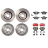 Audi Brake Kit – Pads and Rotors Front and Rear (312mm/286mm) (Ceramic) 8J0698151C – Brembo 4166816KIT